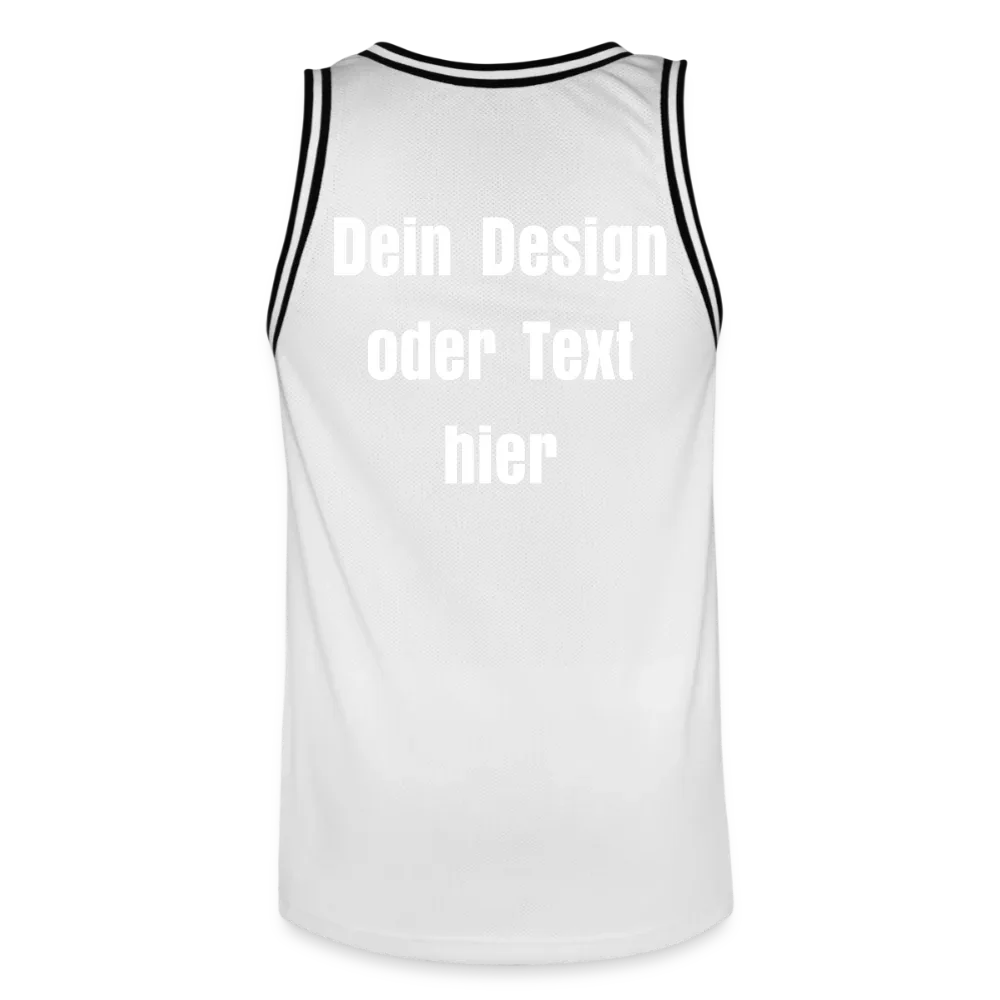 Männer Basketball-Trikot - personalisierbar - Weiß/Schwarz
