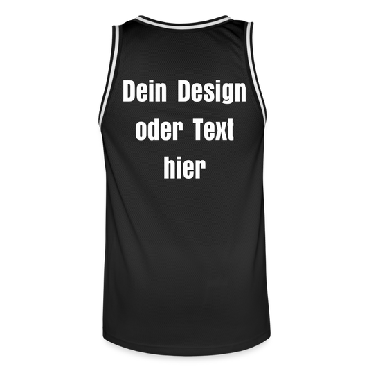 Männer Basketball-Trikot - personalisierbar - Schwarz/Weiß