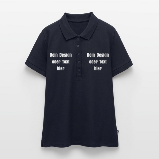 Frauen Premium Bio Polo Shirt - personalisierbar - Navy