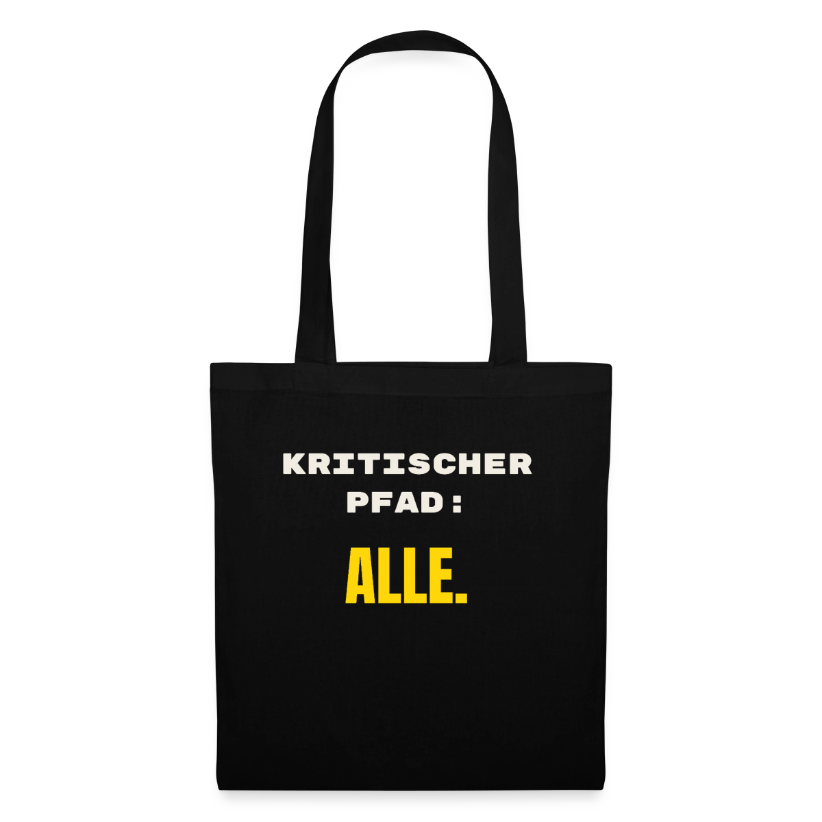 Kritischer Pfad: alle. Stoffbeutel, Farbe Schwarz