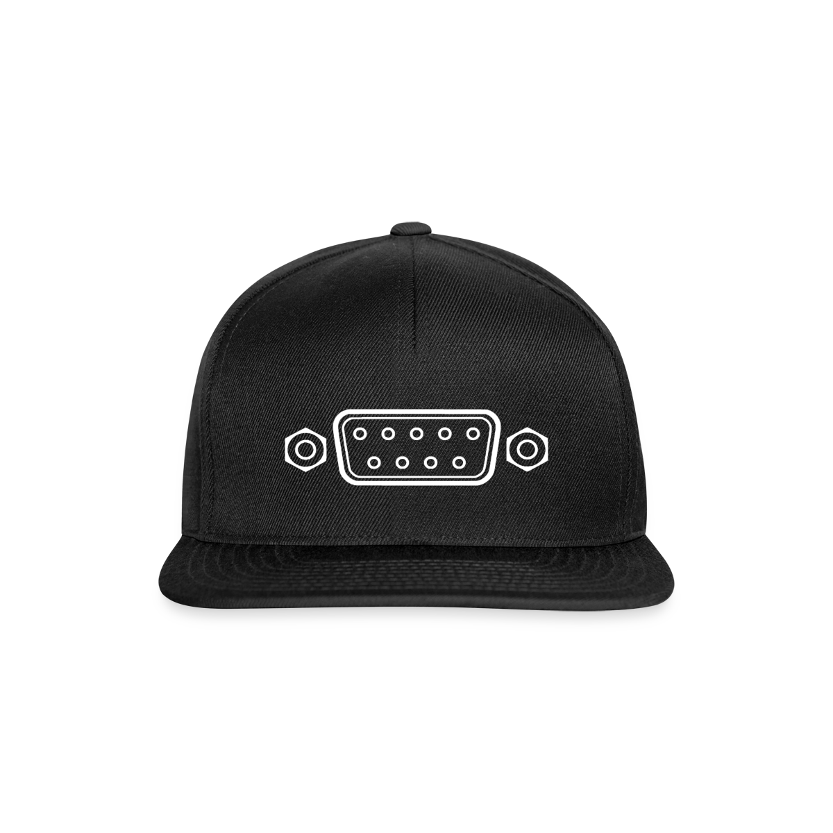 RS-232 Motiv-Snapback-Cap, Farbe Schwarz/Schwarz