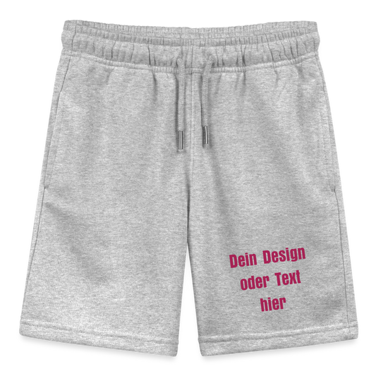 Stanley/Stella Teenager Bio-Joggingshorts MINI BOLTER - personalisierbar - Grau meliert