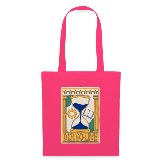 Der Go-Live. Tarot-Motiv Stoffbeutel, Farbe Azalea