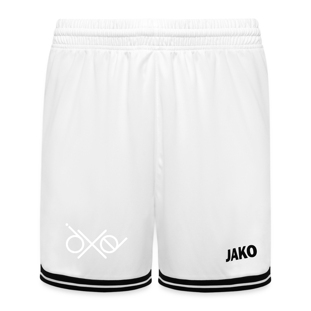 JAKO Kinder Basketball Short Center 2.0 - personalisierbar - Weiß/Schwarz