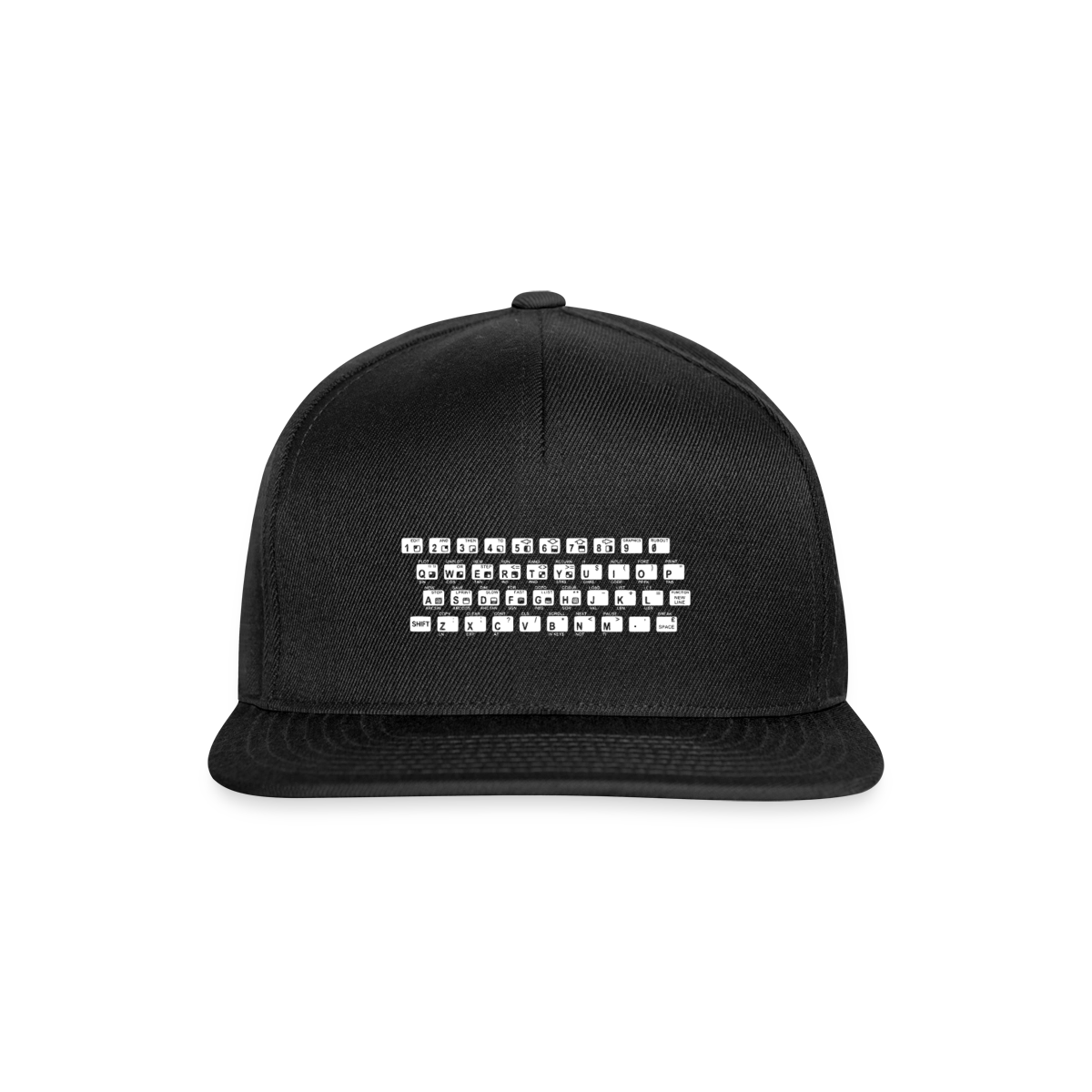 48K ZX Spectrum Motiv-Snapback-Cap, Farbe Schwarz/Schwarz