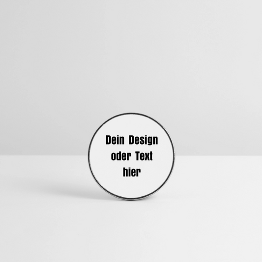 Runder Kühlschrankmagnet - personalisierbar - Weiß