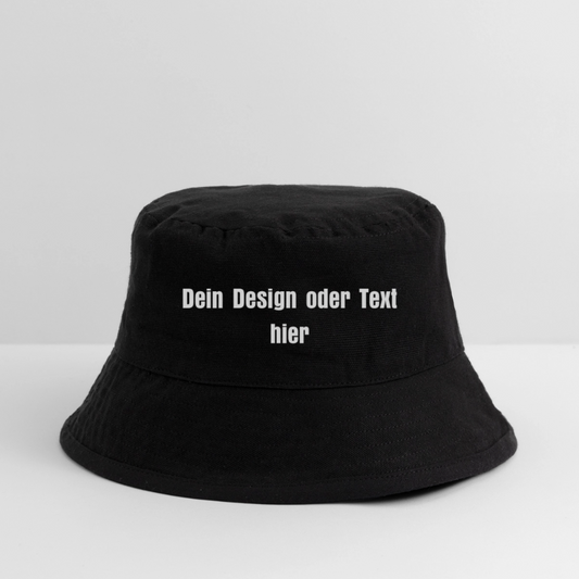 Stanley/Stella recycelter Bucket Hat - personalisierbar - Schwarz