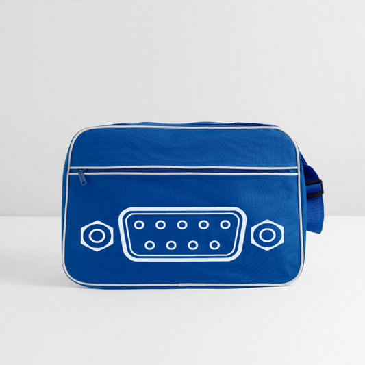 DB-9 RS-232 Retro Tasche - Blau/Weiß