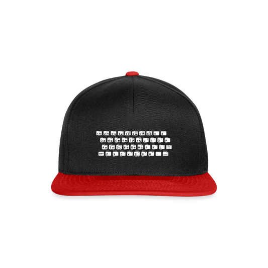 48K ZX Spectrum Retro Snapback Cap - Schwarz/Rot