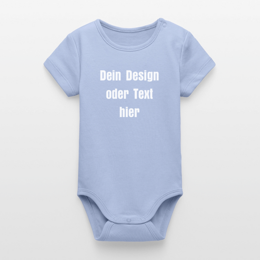Stanley/Stella Baby Bio Kurzarm-Body - personalisierbar - Sky