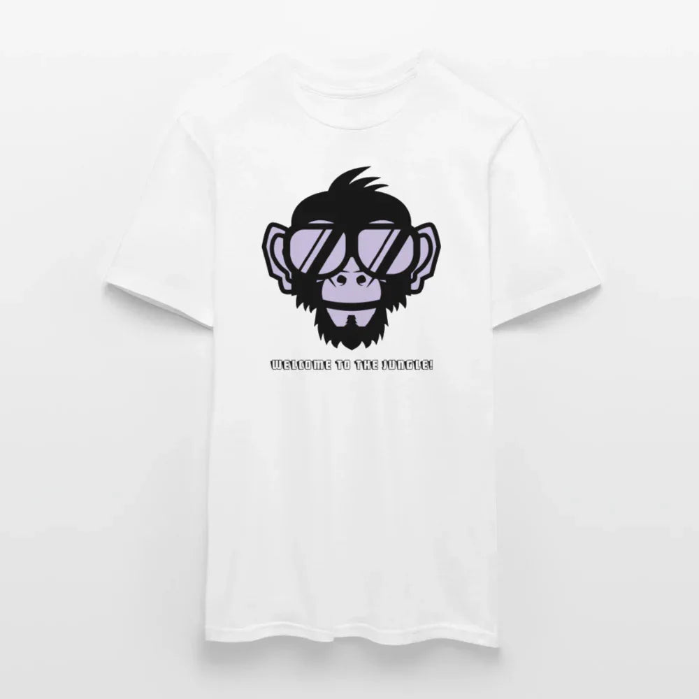 "Welcome to the Jungle" Motiv-T-Shirt für Männer - Weiß