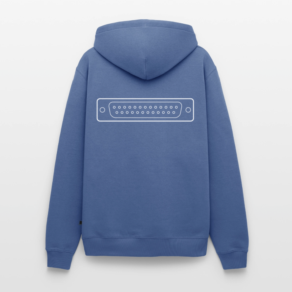 DB-25 LPT1 Retro Hoodie für Herren - Taubenblau