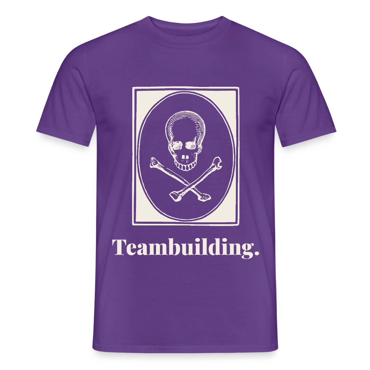 "Teambuilding." Motiv-T-Shirt für Männer, Farbe Lila