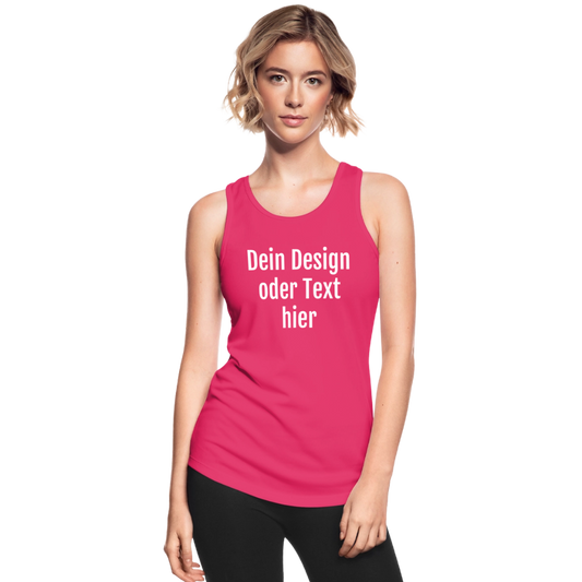 Funktionelles Frauen Tank Top atmungsaktiv - personalisierbar - Fuchsia