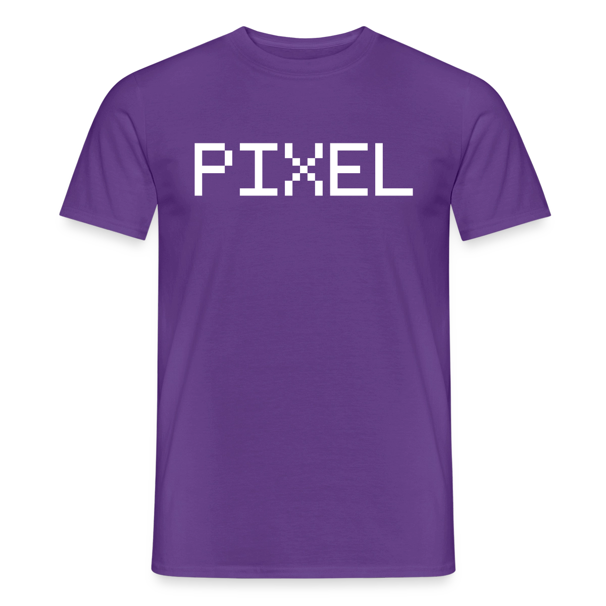 Pixel. Monochrom-Motiv Motiv-T-Shirt für Männer, Farbe Lila