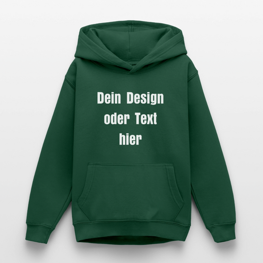 Teenager Hoodie - personalisierbare Vorder- und Rückseite - Flaschengrün