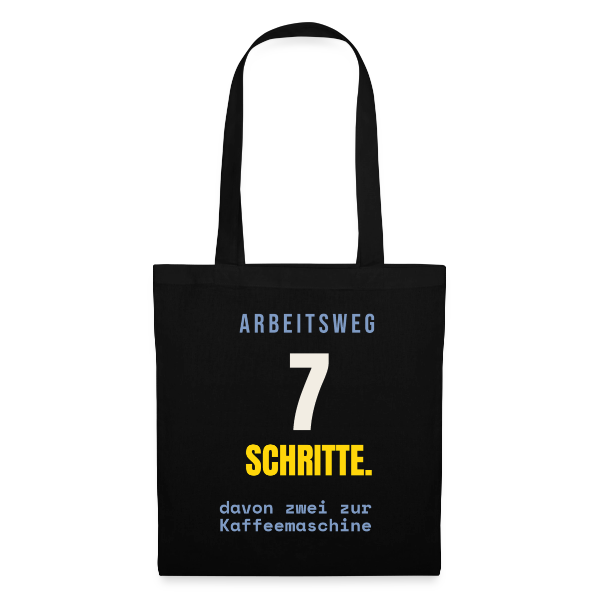 Arbeitsweg: sieben Schritte Stoffbeutel, Farbe Schwarz