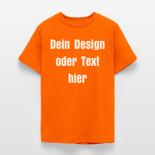 Teenager T-Shirt - personalisierbare Vorder- und Rückseite - Orange