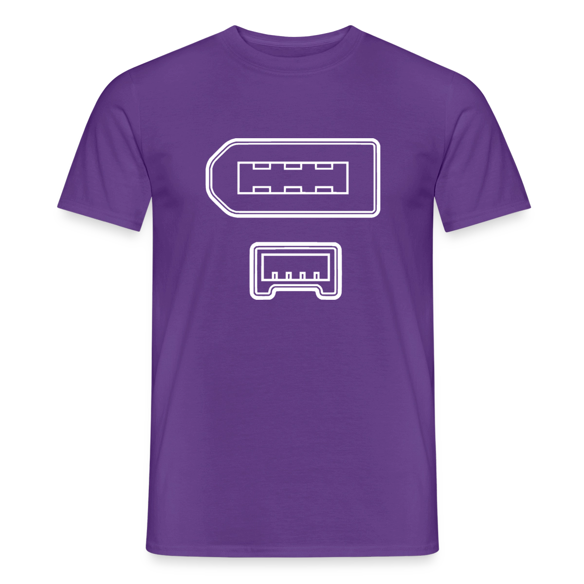 "IEEE 1394" Motiv-T-Shirt für Männer, Farbe Lila