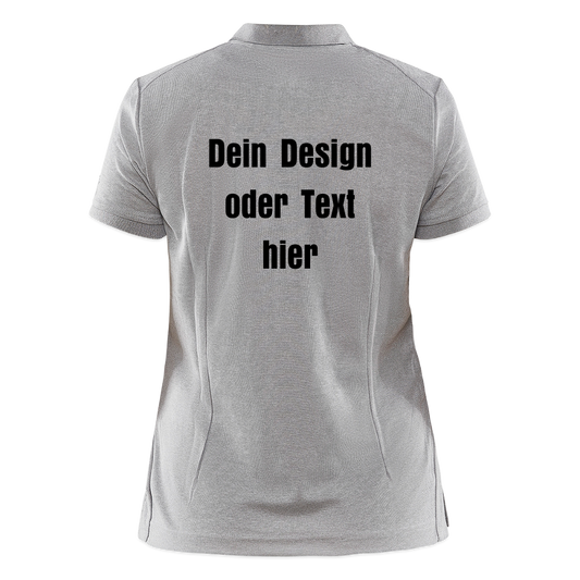 CRAFT Core Unify Frauen Polo Shirt - personalisierbar - Grau meliert