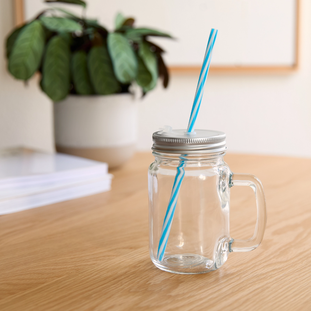 Henkelglas mit Schraubdeckel 400 ml - personalisierbar - Klar