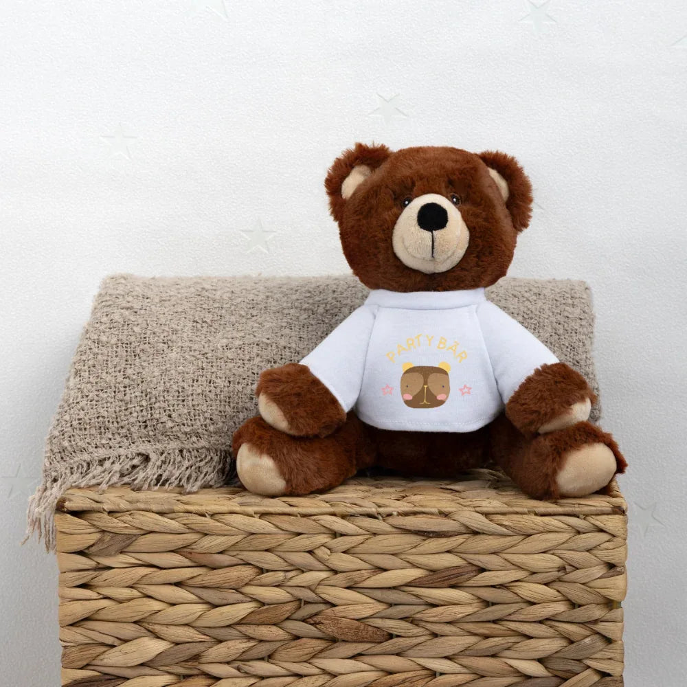 MiniFeet® RecycelBär® Braun - personalisierbar - Weiß
