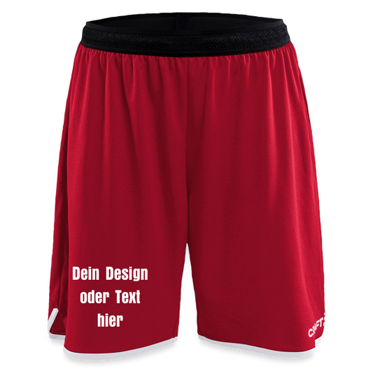 CRAFT Progress Frauen Basketballshorts - personalisierbar - Dunkelrot