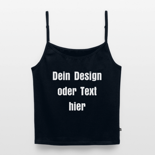 Frauen Spaghetti Tank Top - personalisierbar - Navy
