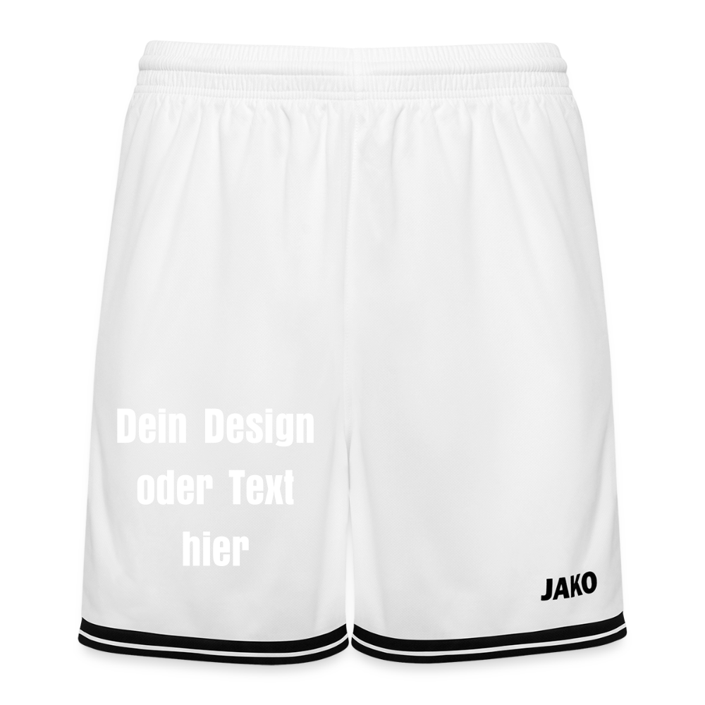 JAKO Basketball Short Center 2.0 - personalisierbar - Weiß/Schwarz