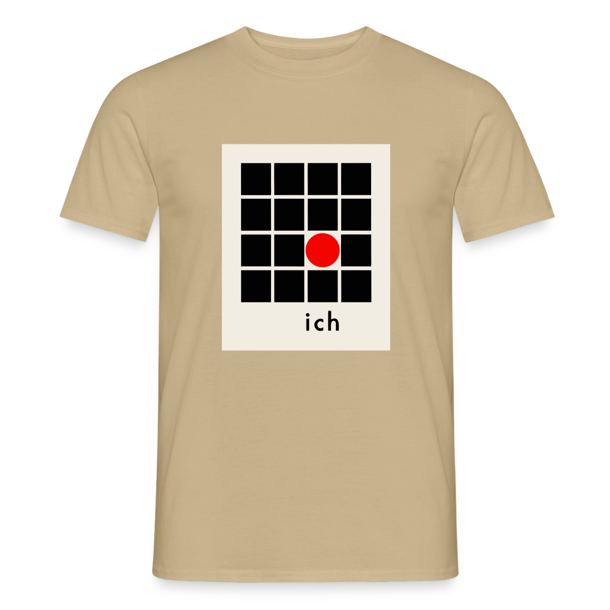 Ich bin die Ausnahme. Motiv-T-Shirt für Männer, Farbe Sandbeige