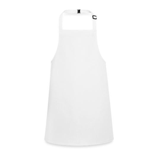 Schürze für Kinder aus 65% Polyester / 35% Baumwolle - personalisierbar - Weiß