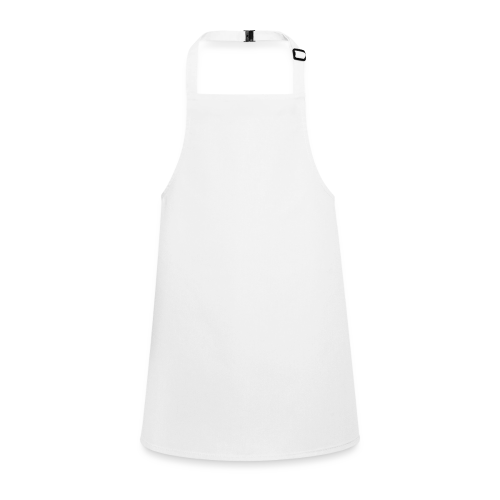 Schürze für Kinder aus 65% Polyester / 35% Baumwolle - personalisierbar - Weiß