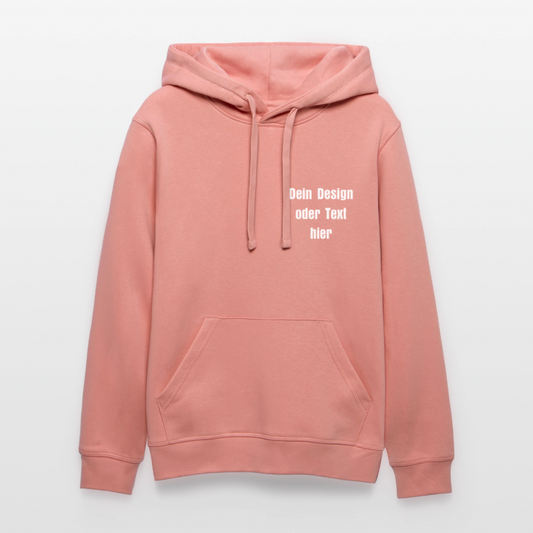 Stanley/Stella Unisex Bio-Hoodie DRUMMER - personalisierbare Vorder- und Rückseite - Altrosa