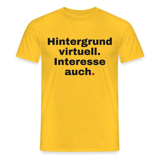 Hintergrund virtuell Motiv-T-Shirt für Männer, Farbe Gelb