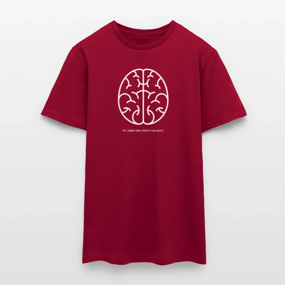 "Hirn" Motiv-T-Shirt für Männer - Ziegelrot