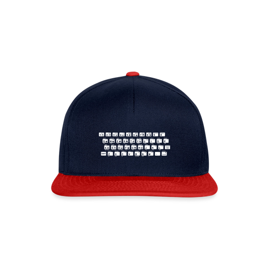 48K ZX Spectrum Motiv-Snapback-Cap, Farbe Navy/Rot