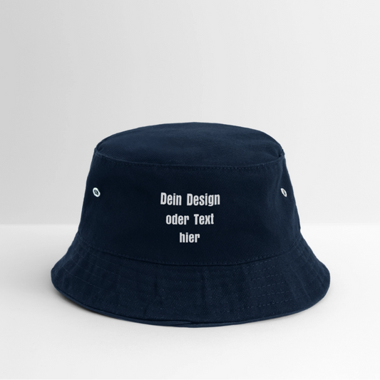 Bucket Hat Baumwolle - personalisierbar - Navy