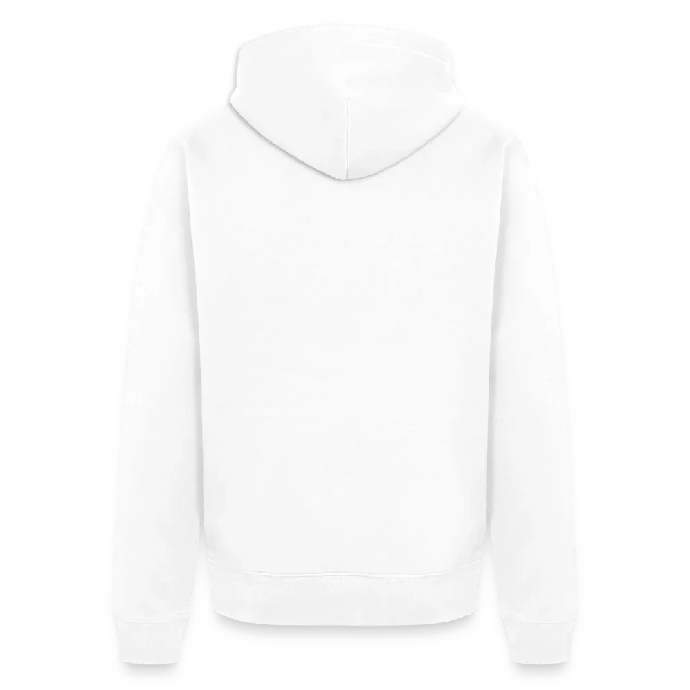 Männer Premium Kapuzenjacke - personalisierbare Vorder- und Rückseite - Weiß
