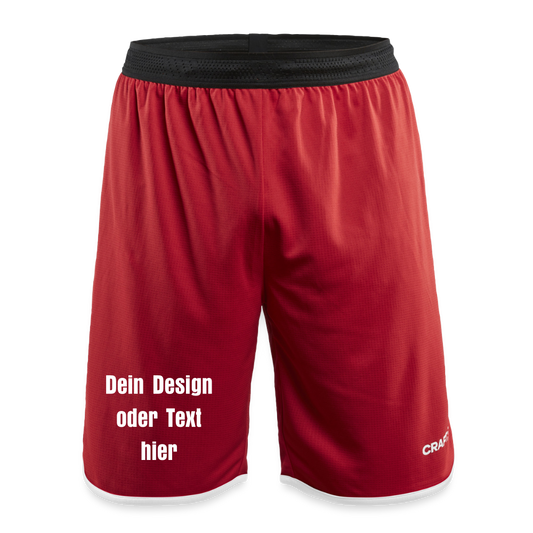 CRAFT Progress Männer Basketballshorts - personalisierbar - Dunkelrot