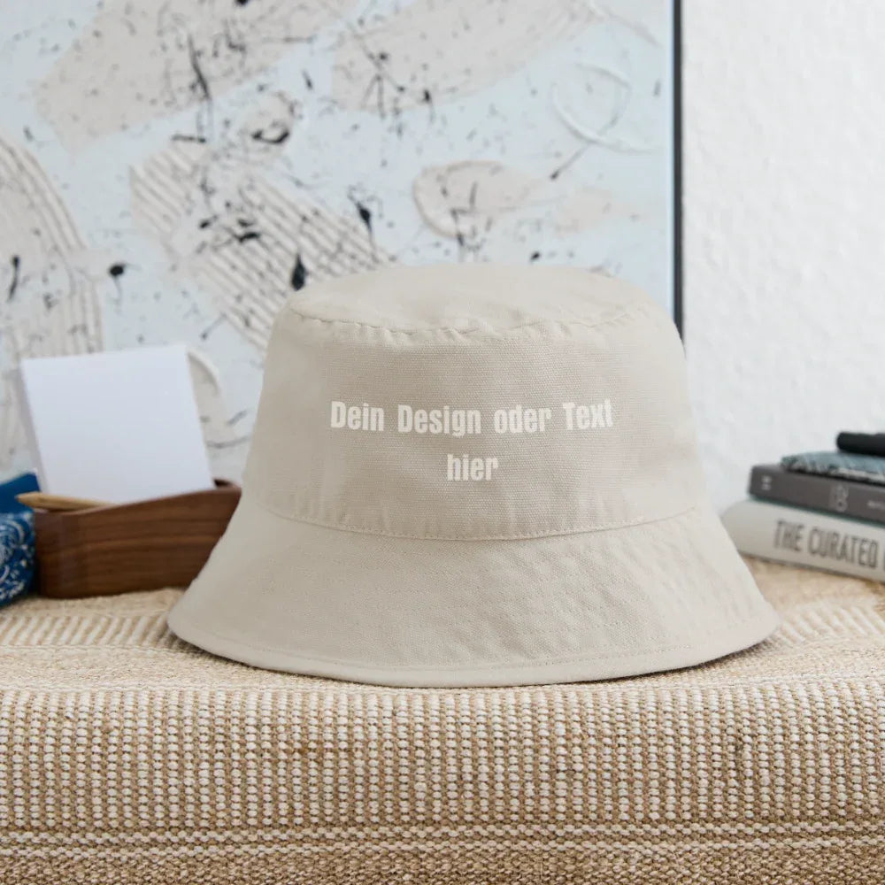 Stanley/Stella recycelter Bucket Hat - personalisierbar - Naturweiß