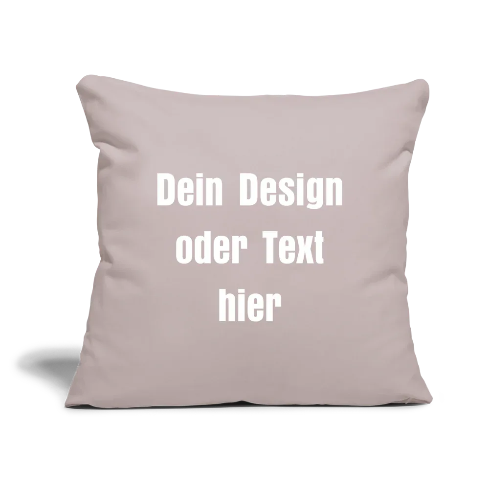 Sofakissen mit Füllung 44 x 44 cm - personalisierbar - helles Taupe