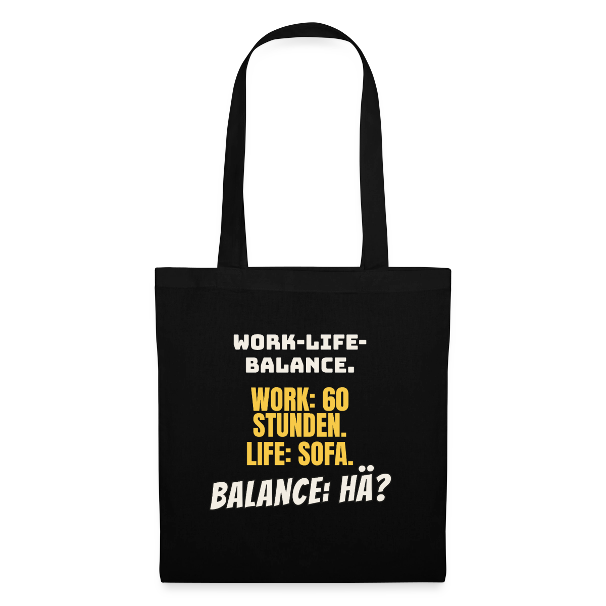 Balance: hä? Stoffbeutel, Farbe Schwarz