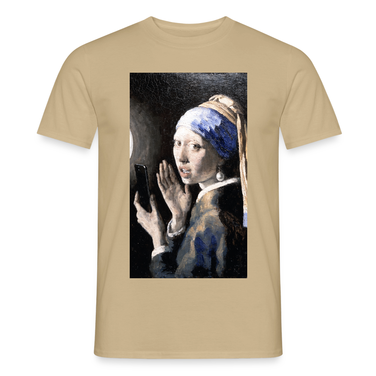 Das Reel. Renaissance-Motiv Motiv-T-Shirt für Männer, Farbe Sandbeige