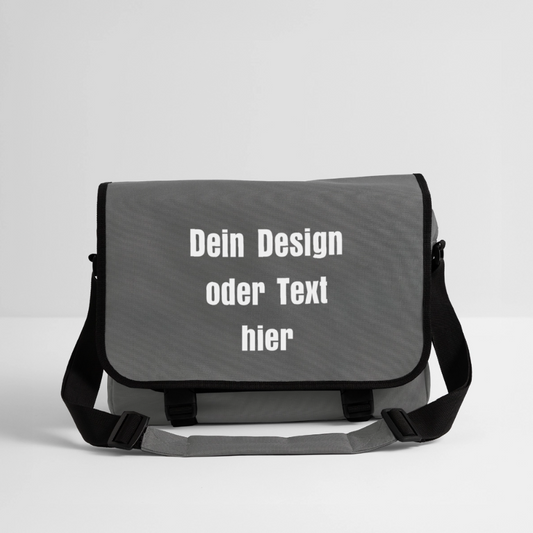 Umhängetasche - personalisierbar - Graphit/Schwarz
