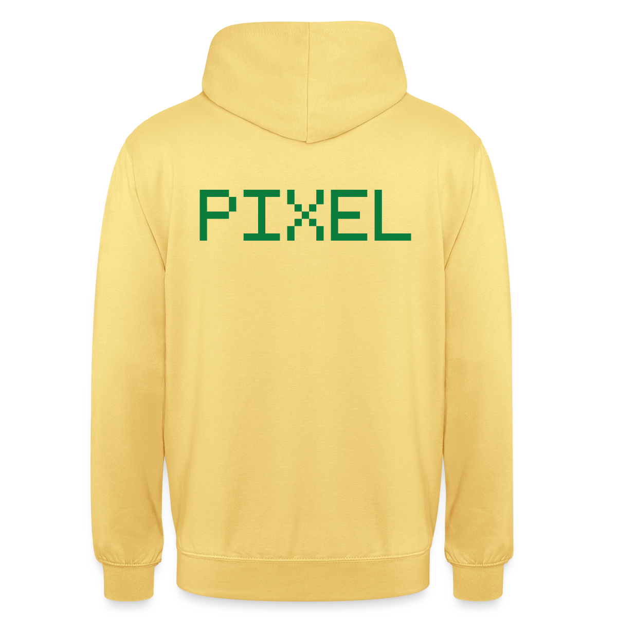 Pixel. Outline-Motiv Motiv-Hoodie unisex, Farbe Zitronengelb