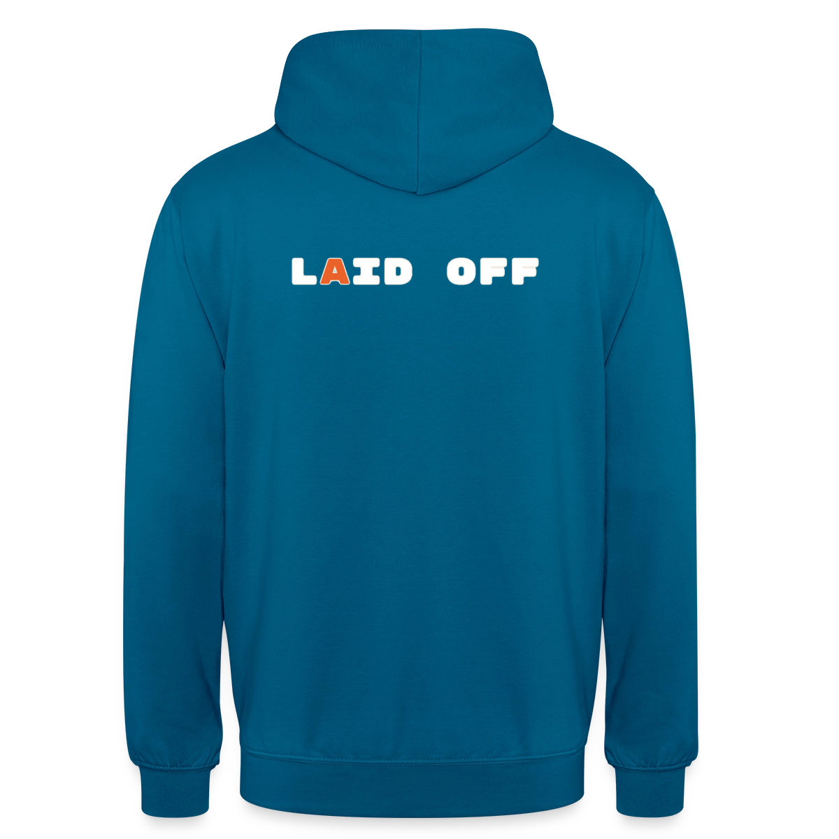 Laid off. Motiv-Hoodie unisex, Farbe Tiefseeblau