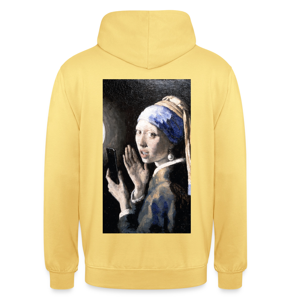 Das Reel. Renaissance-Motiv Motiv-Hoodie unisex, Farbe Zitronengelb