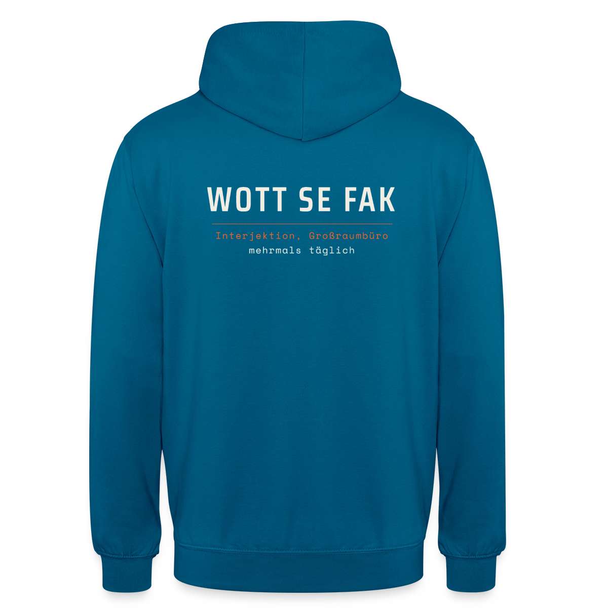 Wott se fak. Wörterbuch-Motiv Motiv-Hoodie unisex, Farbe Tiefseeblau