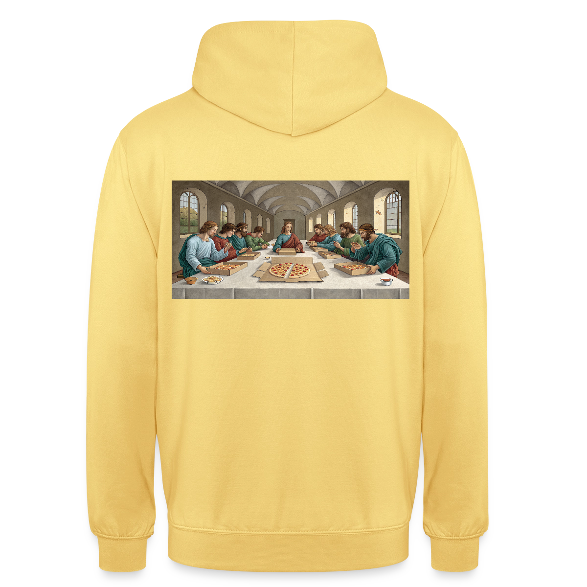Das Teamevent. Renaissance-Motiv Motiv-Hoodie unisex, Farbe Zitronengelb