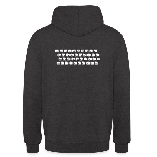 48K ZX Spectrum Motiv-Hoodie unisex, Farbe Anthrazit
